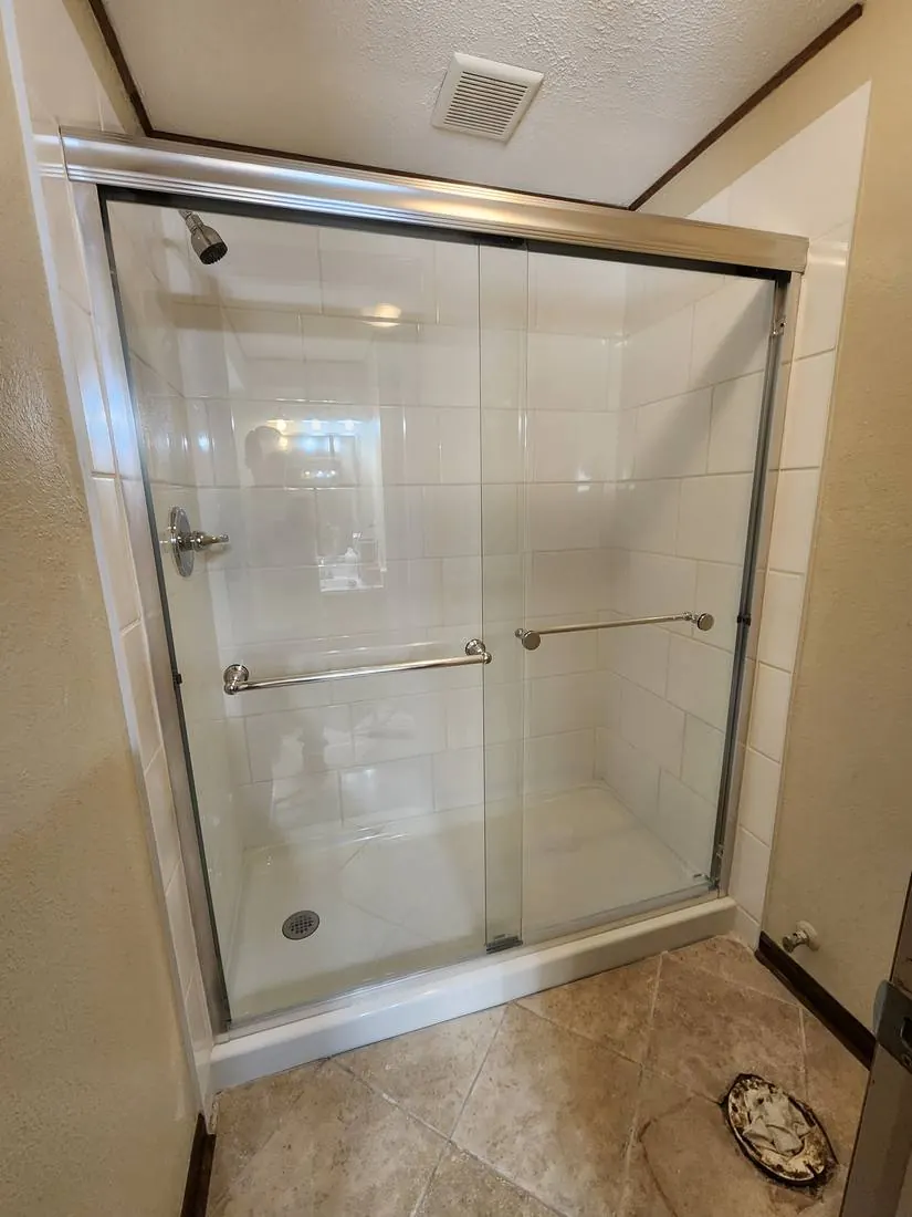 Frameless sliding shower door install